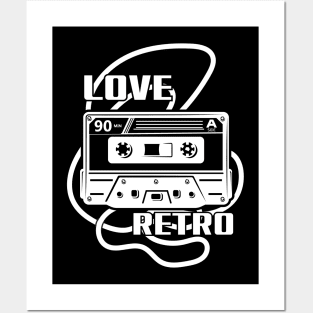 Love retro.Music mixtape,Tape Cassette 80s,90s Posters and Art